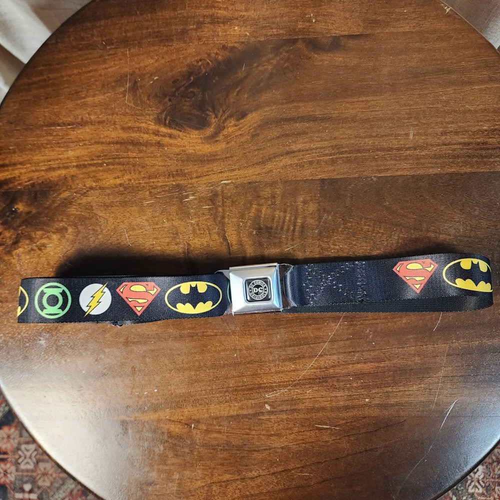 Buckle-Down DC Comics Justice League Seatbelt Belt Batman Superman Flash